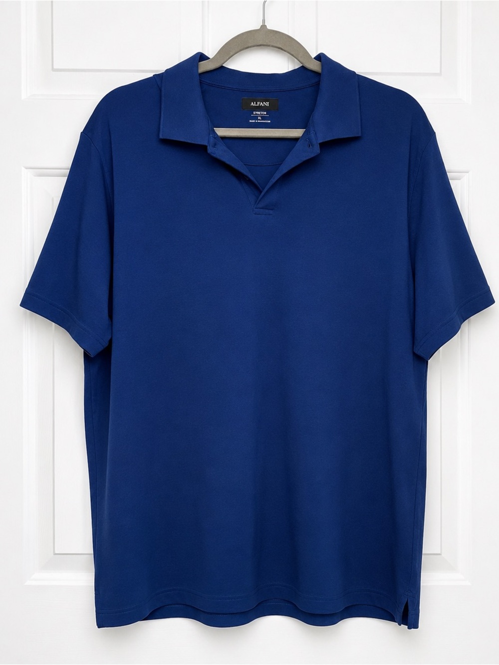 Alfani Supima Cotton Stretch Polo Shirt Blue Green XL Golf Business Casual